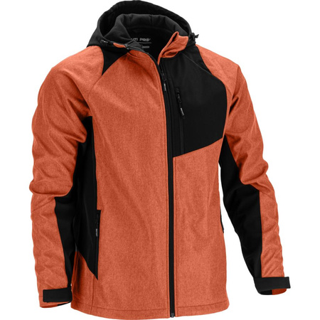 Kurtka Soft-shell z kapturem L4094904 Lahti Pro ceglasto-czarna, rozmiar XL