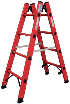 Drabina dwustronna ze szczeblami z tworzywa sztucznego KRAUSE Stabilo 2,50m 2x4