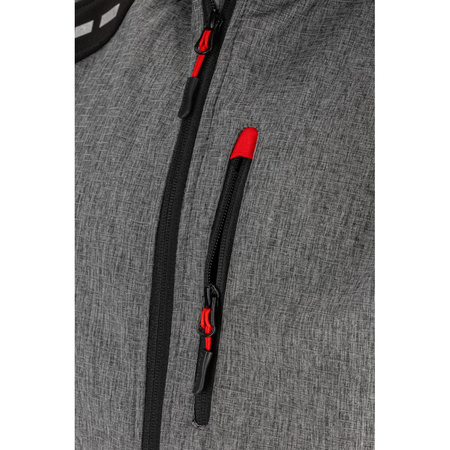 Kurtka z kapturem SoftShell odblaskowa Lahti Pro szaro-czarna, rozmiar M