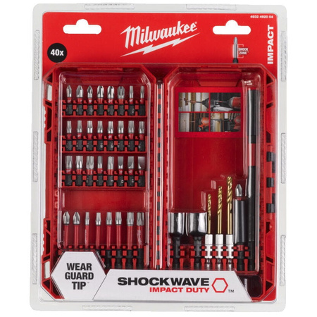 Zestaw bitów wierteł SHOCKWAVE 40 elementów Milwaukee 4932492004