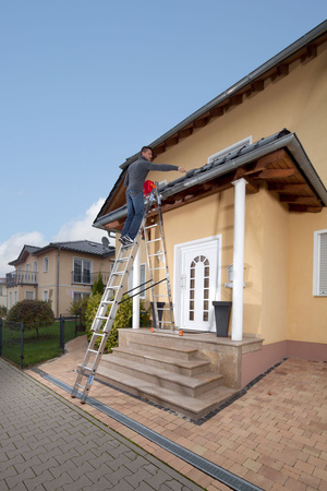 Drabina wielofunkcyjna ze szczeblami z funkcją ustawiania na schodach Tribilo KRAUSE Monto 7,65m 3x10