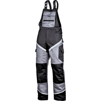 Spodnie robocze ogrodniczki Lahti Pro czarno-szare, rozmiar 2XL