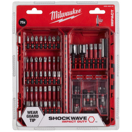 Zestaw bitów wierteł Shockwave 75 elementów Milwaukee 4932492008