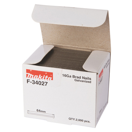 Gwoździe szpilki 16GA 64mm do gwoździarki DBN600 2000szt. Makita F-34027