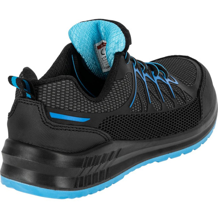 Półbuty robocze S1P SRC podnosek stalowy Lahti Pro czarno-niebieskie, rozmiar 47