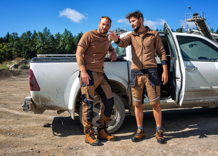 Spodnie robocze do pasa Lahti Pro brązowe, rozmiar L