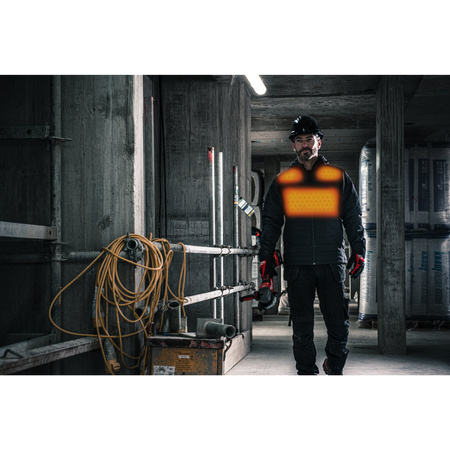 Kurtka podgrzewana pikowana czarna z kapturem HEXON M12 HPJBL3-0 Milwaukee rozm. XL (4932493840)