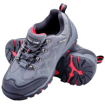 Półbuty robocze z podnoskiem stalowym S1P SRA Lahti Pro szaro-czerwone, rozmiar 44