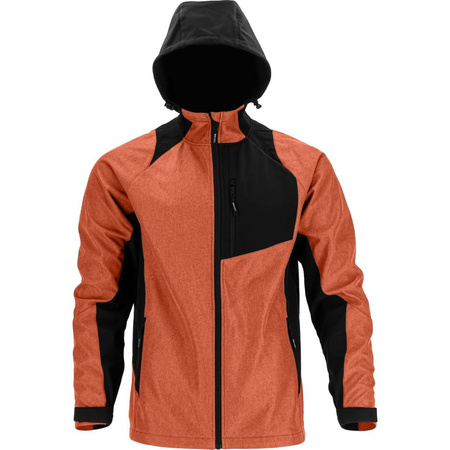 Kurtka Soft-shell z kapturem L4094904 Lahti Pro ceglasto-czarna, rozmiar XL