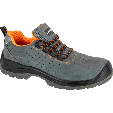 Półbuty robocze zamszowe z podnoskiem kompozytowym S1P SRC Lahti Pro szaro-pomarańczowe, rozmiar 43