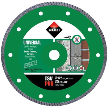Tarcza diamentowa Rubi TSV 125 Pro uniwersalna do materiałów budowlanych