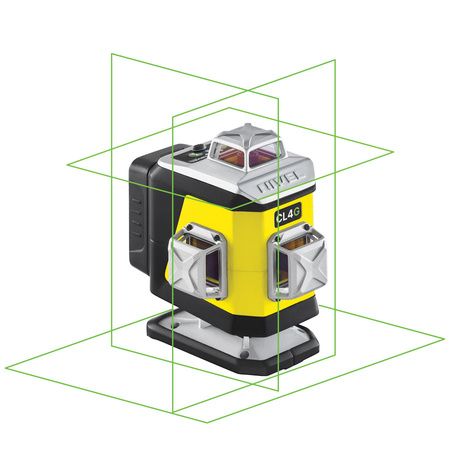Laser krzyżowy Nivel System CL4G z zieloną wiązką + Statyw SJJ-M1+ Łata laserowa LS-24 + Czujnik laserowy CLS-5