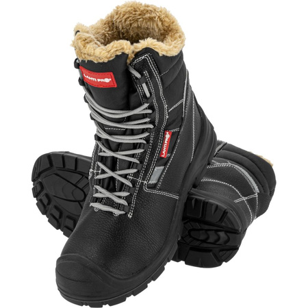 Trzewiki robocze ocieplane skóra wysokie S3 Lahti Pro czarne, rozmiar 47