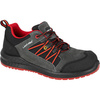 Półbuty robocze zamszowe z podnoskiem kompozytowym ESD S1 SRC Lahti Pro grafitowo-czerwone, rozmiar 44