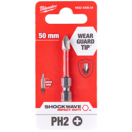 Bit udarowy Milwaukee Shockwave Impact Duty PH2 50mm - 1 sztuka