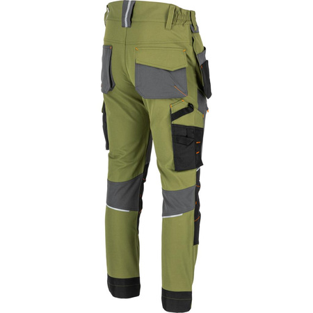 Spodnie robocze do pasa Stretch Lahti Pro zielone, rozmiar 2XL