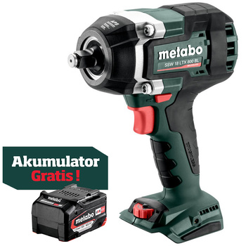 Zakrętak udarowy akumulatorowy Metabo SSW 18 LTX 800 BL (602403850)