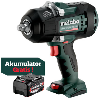 Zakrętak udarowy akumulatorowy Metabo SSW 18 LTX 1450 BL (602401850)