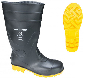 Kalosze czarne bez podnoska wysokie Lahti Pro rozmiar 40