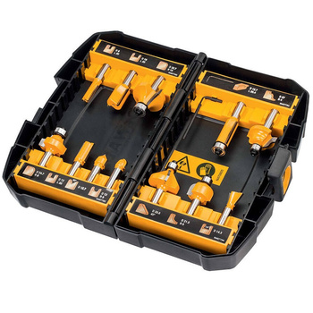 DeWALT Zestaw frezów 12 sztuk na uchwyt 8mm