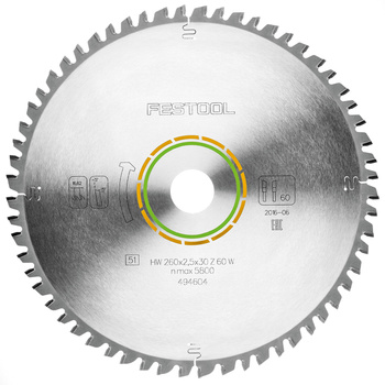 FESTOOL Tarcza WOOD UNIVERSAL HW 260x2,5x30 W60