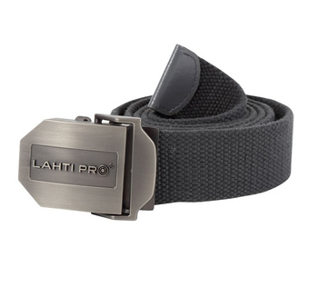 Pasek do spodni z klamrą czarny Lahti Pro Szary