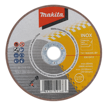 Tarcza tnąca INOX  INOX 76x10 mm do DMC300 Makita D-74815 5 sztuk