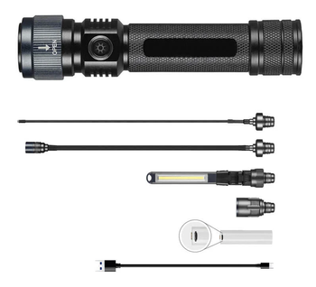 LENA Latarka warsztatowa LAMPA INSPEKCYJNA 4 KOŃCÓWKI Multi Light LED