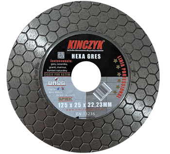 Kinczyk 19-1310 Tarcza diamentowa HEXA-GRES 125mm x 22.23