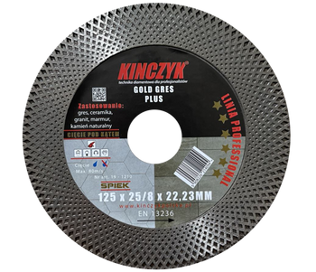 Kinczyk 19-1210 Tarcza diamentowa GOLD-GRES PLUS 125mm x 22.23