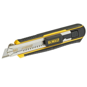 Nóż z chowanym ostrzem łamanym 18 mm + 3 ostrza zapasowe DeWALT DWHT0