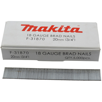 Gwoździe szpilki 18GA 20mm do gwoździarek 5000szt. Makita F-31870
