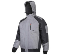 Kurtka zimowa z kapturem ocieplana Lahti Pro szara, rozmiar XL