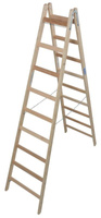 Drabina dwustronna drewniana ze szczeblami KRAUSE Stabilo 3,50m 2x8