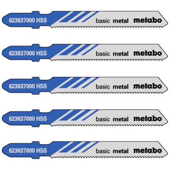 Zestaw 5 brzeszczotów do wyrzynarek Metabo „basic metal” 51/ 1,2 mm (623637000)