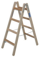 Drabina dwustronna drewniana ze szczeblami KRAUSE Stabilo 2,50m 2x4