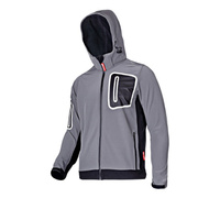 Kurtka SoftShell z kapturem szara 2XL