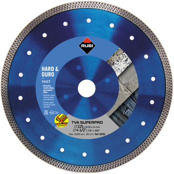Tarcza diamentowa Rubi TVA 115 Superpro do materiałów twardych