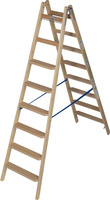Drabina dwustronna drewniana ze stopniami/szczeblami KRAUSE MONTO 3,50m 2x8 2,25 m