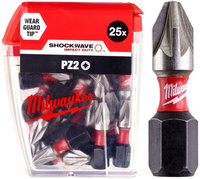 Bity udarowe Milwaukee  Shockwave Impact PZ2 25MM - 25 sztuk