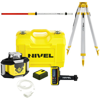 Laser obrotowy Nivel System NL320R DIGITAL + Statyw SJJ1 + Łata LS-24
