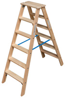 Drabina dwustronna drewniana ze stopniami/szczeblami KRAUSE MONTO 2,85m 2x6 1,40 m