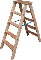 Drabina dwustronna drewniana ze stopniami/szczeblami KRAUSE MONTO 2,65m 2x5 1,15 m