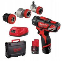 Wiertarko-wkrętarka z wymiennymi uchwytami 12V Milwaukee M12BDDXKIT-202C