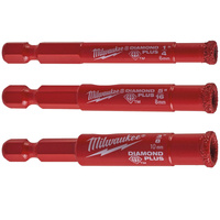 Zestaw wierteł diamentowych Diamond Max 6 / 8 / 10mm 1/4'' 3 szt. Milwaukee 4932498368