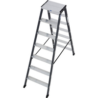 Drabina dwustronna ze stopniami, anodowana SePro D KRAUSE Monto 3,05m 2x7