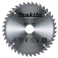 Tarcza do cięcia drewna 190x30mm 40Z do pilarek tarczowych i ukośnic Makita D-64967