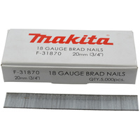 Gwoździe szpilki 18GA 20mm do gwoździarek 5000szt. Makita F-31870